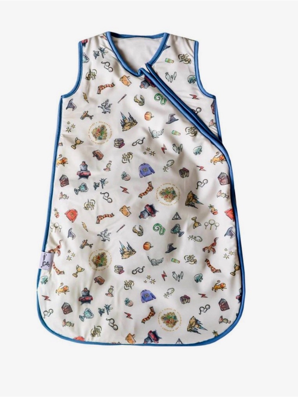 Warner Bros. Harry Potter White Sleep Sack with Blue Trim and Multicolor Icons